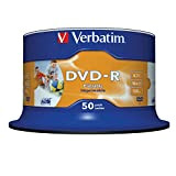 Verbatim 43533 4.7Go 16x DVD-R Large imprimable - 50 Pack Spindle