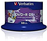 Verbatim 43703 Lot de 50 DVD+R 8x Double couche Imprimable