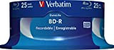 Verbatim BD-R SL Datalife 9999 Lot de 25 disques Blu-Ray 25 Go Vitesse de Gravure 6X Protection Anti-Rayures
