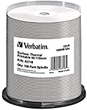 Verbatim CD-R Thermal Printable No ID Brand CD-R 700 Mo 100pc (S) – Blank CDS (CD-R 700 Mo, 100 pc (S), 120 mm, 52 x, Spindle)