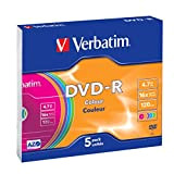 Verbatim Colours DVD-R x 5 4.7 Go