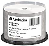 Verbatim DVD+R Capacité 8,5 Go Vitesse 8x Double couche Imprimable Lot de 50 (Import Allemagne)