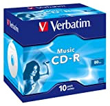 VERBATIM Pack de 10 CD-R Audio MusicLifePlus 80min 16x Surface Crystal