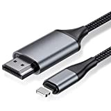 [Version 4 m de long] Câble HDMI pour iPhone, câble convertisseur HDMI, téléphone/Pad/Pod vers TV, câble de connexion HDMI, OS ...