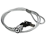 vhbw Câble antivol Kensington pour Ordinateur Portable, Notebook - Verrou de sécurité avec Deux clés, 1,2 m