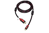 vhbw Câble HDMI Compatible avec Nikon D3300, D5000, D5300, D600, D610, D7000 - Tressé, 1,5 m