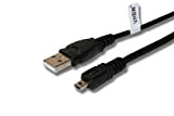 vhbw Câble USB (Standard USB Type A) 150cm Compatible avec Panasonic Lumix DMC-LX100, DMC-LF1, DMC-FZ1000, DMC-FZ300, DMC-FZ200 Appareil Photo