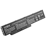 vhbw Li-ION Batterie 5200mAh (11.1V) Noir pour Ordinateur Portable Laptop Notebook Fujitsu Siemens Amilo Li3710, Li3910, Pi3560, Pi3660