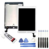 Visiodirect® Ecran Complet: Vitre+LCD Compatible avec iPad Air 2 Blanc + Kit Outils + Colle Offerte
