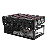 VIVONAS Mining Rig Frame Up to 6/8 GPU, Steel Open Air Miner Frame Rig Case for Crypto Coin Currency Mining, ...