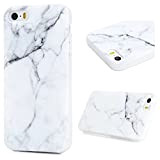 Vogu'SaNa Coque de Protection Souple en Silicone pour iPhone Se/iPhone 5S 5 Motif marbre Mat