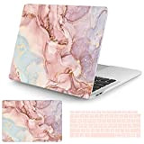 Vozehui Coque Compatible avec MacBook Pro 13 Pouces Laptop Case 2020 Release M1 A2338/A225/A2289 Touch ID, avec Motif en Marbre ...