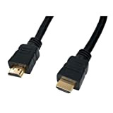 VSHOP® Cable HDMI 2M pour Freebox Revolution - blindé Noir - connecteur Or Haute qualité