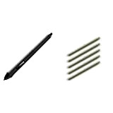 Wacom Stylet Art Pen pour Intuos Pro, Intuos 4/5, Cintiq, Cintiq Companion 1/2 - Noir & CK de 5 Mines ...