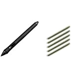 Wacom Stylet Grip Pen pour Intuos Pro, Intuos 4/5, Cintiq et Cintiq Companion 1/2 & Pack de 5 Mines de ...