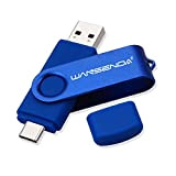 Wansenda Clé USB 3.0 de Type C pour appareils Android de Type C / PC / Mac (64 Go, Bleu ...