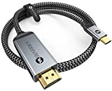 WARRKY Câble USB C vers HDMI, 4K Câble USBC HDMI TV, 1.8M [Compatible Thunderbolt 4], Compatible pour MacBook Air/Pro, iPad ...