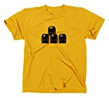 WASD Gamer T-Shirt, clavier touches keyboard Shooter, XL, gelb