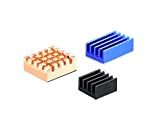 Waveshare Colorful Heat Sink Set Suitable for Raspberry Pi 4B/3B+ 2X Aluminum + 1x Copper with Gum
