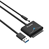 WAVLINK Adaptateur USB 3.0 vers SATA - Adaptateur secteur 12 V 2 A CC pour SSD 2,5" ou 3,5" et ...