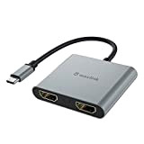 Wavlink Adaptateur USB-C vers Double HDMI 4k MST, Portable Hub USB C HDMI, convertisseur Type C vers HDMI 4K, pour ...
