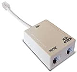 Waytex 39309 Filtre ADSL RJ45 vers Câble 2 x RJ11 0,10 m Beige