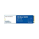 WD Blue SN570 500GB High-Performance M.2 PCIe NVMe SSD, avec vitesse de lecture jusqu'à 3500 Mo/s