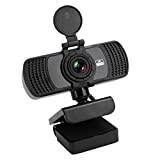 Webcam HD 2K/1440P, 25 FPS USB Caméra d'ordinateur avec microphone intégré, joint rotatif à 360 degrés, prise en charge du ...