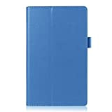 XIAOYAN Stand magnétique Coque en Cuir PU Litchi pour ASUS Zenpad 8.0 Z380 Z380C Z380KL Tablet Tablet 8 Pouces-Bleu Clair