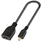 XMSJSIY Câble adaptateur micro HDMI vers HDMI, 4 K micro mâle vers HDMI femelle convertisseur pour appareil photo, smartphone, tablette ...