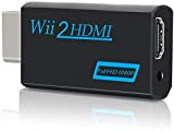 XPSH Wii to HDMI Converter, convertisseur Adaptateur vidéo Full HD 1080P avec Audio 3,5 mm et Sortie HDMI, Prend en ...