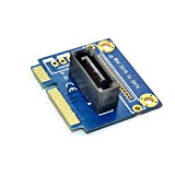Xt-xinte mSATA vers SATA Carte convertisseur Mini SATA vers SATA à 7 Broches PCI-E Extension Adapter Half-Size pour 6,3 cm 8,9 cm Disque ...