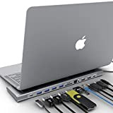 XtremeMac® Adaptateur hub USB C 12en1, station d'accueil pour ordinateur portable type C : Ethernet, 4x USB 3.0, 2x USB-C ...