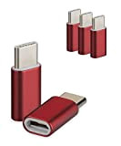 Yayago [3-Pack] Adaptateur USB 3.1 Type C vers Micro USB pour HTC V Play/HTC V Ultra/HTC 10 Rouge