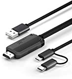 Yehua Câble USB C à HDMI, 2-en-1 Micro USB/MHL à HDMI Adaptateur 1080P pour Tous les Téléphones Android/Tablets/USB C iPad ...