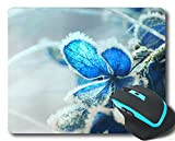 YENDOSTEEN Custom Original Mouse Pad, Blue Hortensea Flower Frost Mouse Pads 220 * 180 * 3 mm