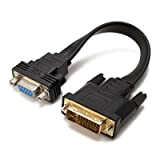 YIWENTEC Active DVI-D Dual Link 24 + 1 mâle vers VGA Femâle M/F Flat câble adaptateur vidéo