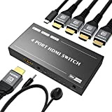 YIWENTEC HDMI 2.1 Ultra HD 8K High Speed 48Gbps HDR10 3D Directional Switch Only 4in 1out 8K@60Hz 4K@120Hz HDCP2.3 Converter ...