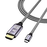 YIWENTEC USB-C USB3.1 to HDMI 8K Cable 1.8m 7680x4320 8K@30Hz 4K@120Hz UHD HDR 48Gbps Thunderbolt 3 Compatible For HDTVs Projectors ...