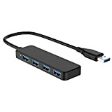 Yizhet Hub USB 3.0 Multi USB 4 Ports 3.0 5Gbps Adaptateur Portable Multi Data Hub avec Câble de 30mm Compatible ...