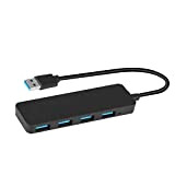 Yizhet Hub USB 3.0 Multi USB 4 Ports Data Hub SuperSpeed 5Gbp/s, Compatible pour Macbook Pro/Mini/iMac/Surface Pro/XPS/PS4/Notebook PC, Plug-et-Play