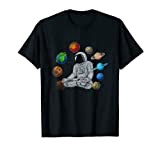 Yoga Astronomie Voyage Cadeau Cosmonaute Lune Astronaute T-Shirt
