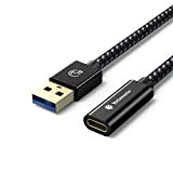 Yottamaster Adaptateur USB 3.1 Gen2 vers USB C, Câble 10Gbps USB A Mâle vers Type C Femelle Câble Cotton Tressé ...