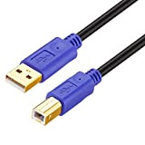 通用, Youii Câble Imprimante USB 2.0-10M Câble USB Type A Mâle vers Type B Câble Plaqué Or pour Imprimante HP, ...