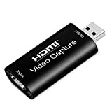 Yummici Carte de Capture Vidéo HDMI 1080p,pour Diffusion en Direct Diffusion Enregistrement Vidéo pour Jeux, Streaming, Enseignement, Vidéoconférence