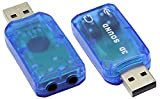 zdyCGTime Carte Son stéréo USB Externe 5.1,Adaptateur Audio virtuel 5.1 canaux USB 2.0 vers 3D,Compatible avec Windows et PC,Ordinateur Portable,Plug ...