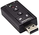 zdyCGTime USB 2.0 Virtual7.1 Channel Stereo Audio Adapter Carte Son Externe,avec 3,5 mm Ports Audio et Microphone,Amplificateur Interne et Commandes ...