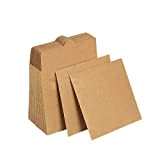 Zeato [30 paquets] papiers kraft vierges, pochettes pour CD, carton d'enveloppes pour DVD 12,7 x 12,7 cm