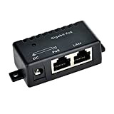 ZHANGQING Gigabit Injecteur PoE 1 Porti | GPOE-1-WM(Senza Alimentatore Included) Ethernet Injector IEEE 802.3af 802.3at 1000Mbps | DC 2,1x5,5mm Wall ...