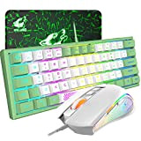 ZIYOU LANG K61 RGB Gaming Keyboard Mouse Set, Clavier de Jeu à Membrane mécanique, jusqu'à 3600 dpi, Souris de Jeu ...